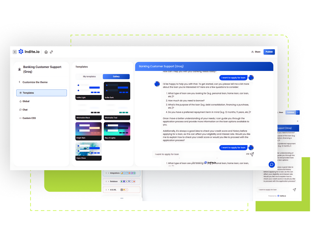 image Solutions Revolutionize Banking with Indite.io’s AI Agent & Chatbot Builder